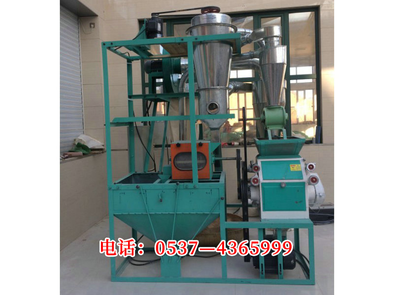 6FSZ-40單機每小時加工小麥，玉米，高粱260-300KG.總動力11.25千瓦。設備占地長2.6m寬1.5m高3m (2).jpg